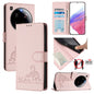 Cat Rat Embossed Pattern RFID Leather Phone Case with Lanyard