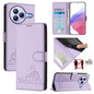 Cat Rat Embossed Pattern RFID Leather Phone Case with Lanyard, For Xiaomi 15T 5G, For Xiaomi Civi 5 Pro 5G, For Xiaomi 15S Pro 5G, For Xiaomi Poco M7 5G / C75 4G