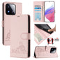 Cat Rat Embossed Pattern RFID Leather Phone Case with Lanyard, For Xiaomi 17 Max 5G, For Xiaomi 17T Pro 5G, For Xiaomi Poco M7 4G 169mm, For Xiaomi 15T Pro 5G