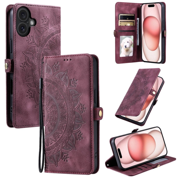 Skin Feel Totem Embossed Leather Phone Case, For iPhone 16e / 17e, For iPhone 16 Pro Max, For iPhone 16 Pro, For iPhone 16 Plus