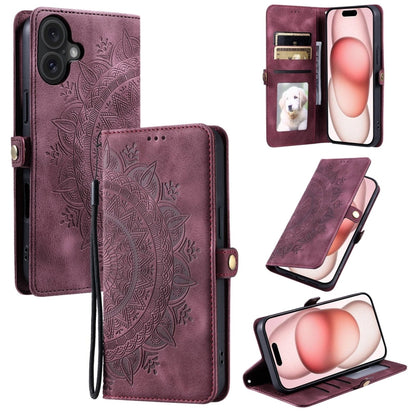 Skin Feel Totem Embossed Leather Phone Case, For iPhone 16e / 17e, For iPhone 16 Pro Max, For iPhone 16 Pro, For iPhone 16 Plus
