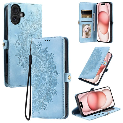 Skin Feel Totem Embossed Leather Phone Case, For iPhone 16, For iPhone 15 Pro Max, For iPhone 15 Pro, For iPhone 15 Plus