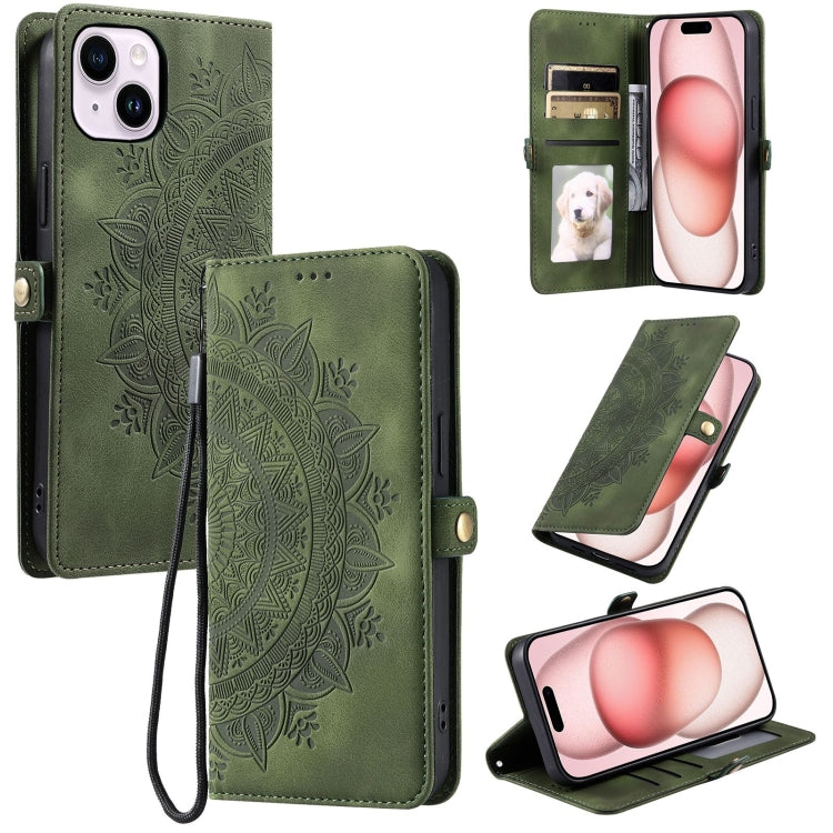 Skin Feel Totem Embossed Leather Phone Case, For iPhone 16, For iPhone 15 Pro Max, For iPhone 15 Pro, For iPhone 15 Plus
