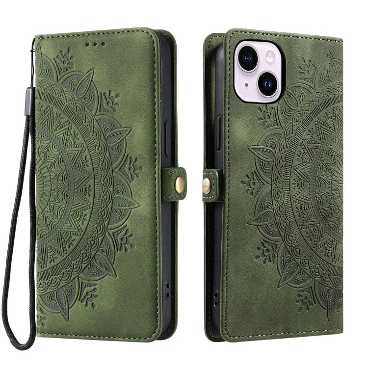 Skin Feel Totem Embossed Leather Phone Case, For iPhone 15, For iPhone 14 Plus, For iPhone 14, For iPhone 14 Pro