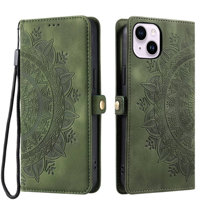 Skin Feel Totem Embossed Leather Phone Case, For iPhone 15, For iPhone 14 Plus, For iPhone 14, For iPhone 14 Pro