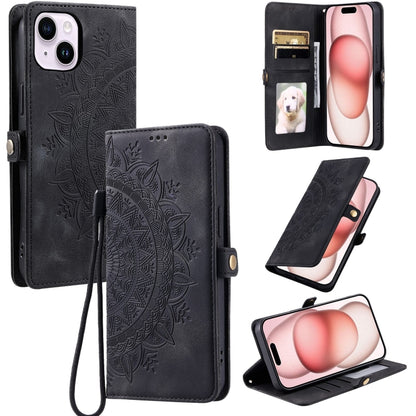 Skin Feel Totem Embossed Leather Phone Case, For iPhone 15, For iPhone 14 Plus, For iPhone 14, For iPhone 14 Pro
