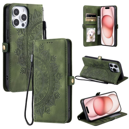 Skin Feel Totem Embossed Leather Phone Case, For iPhone 15, For iPhone 14 Plus, For iPhone 14, For iPhone 14 Pro