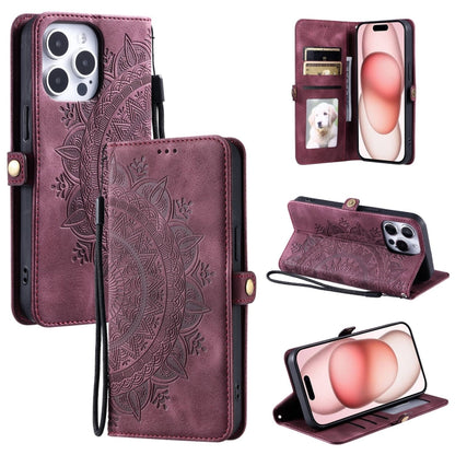 Skin Feel Totem Embossed Leather Phone Case, For iPhone 15, For iPhone 14 Plus, For iPhone 14, For iPhone 14 Pro