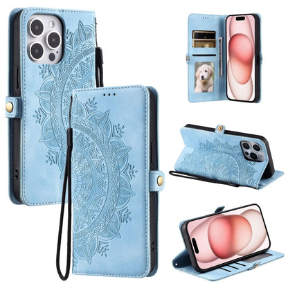 Skin Feel Totem Embossed Leather Phone Case, For iPhone 15, For iPhone 14 Plus, For iPhone 14, For iPhone 14 Pro