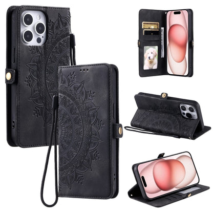 Skin Feel Totem Embossed Leather Phone Case, For iPhone 15, For iPhone 14 Plus, For iPhone 14, For iPhone 14 Pro