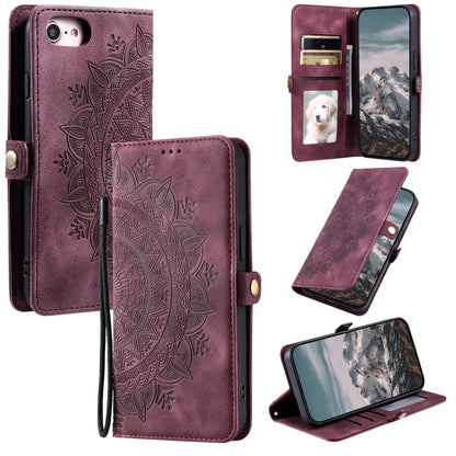 Skin Feel Totem Embossed Leather Phone Case, For iPhone 14 Pro Max, For iPhone 7 / 8 / SE 2022, For iPhone 13 Pro Max, For iPhone 13 Pro