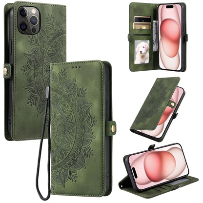 Skin Feel Totem Embossed Leather Phone Case, For iPhone 13, For iPhone 13 mini, For iPhone 12 / 12 Pro, For iPhone 12 Pro Max