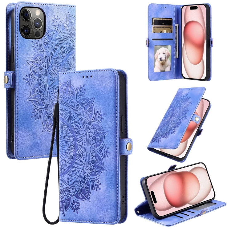 Skin Feel Totem Embossed Leather Phone Case, For iPhone 13, For iPhone 13 mini, For iPhone 12 / 12 Pro, For iPhone 12 Pro Max