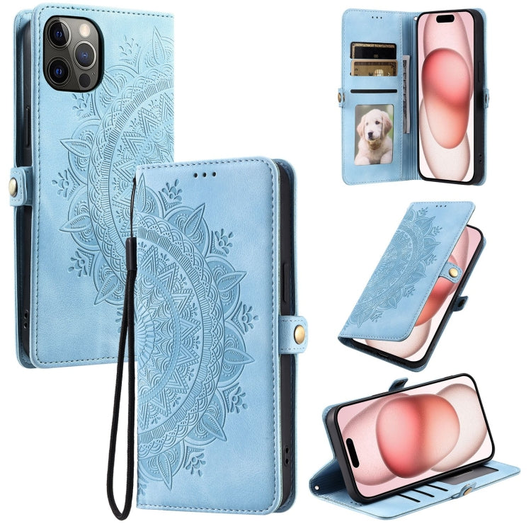 Skin Feel Totem Embossed Leather Phone Case, For iPhone 13, For iPhone 13 mini, For iPhone 12 / 12 Pro, For iPhone 12 Pro Max