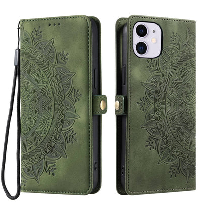 Skin Feel Totem Embossed Leather Phone Case, For iPhone 12 mini, For iPhone 11 Pro Max, For iPhone 11, For iPhone 11 Pro