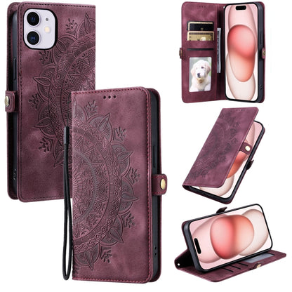 Skin Feel Totem Embossed Leather Phone Case, For iPhone 12 mini, For iPhone 11 Pro Max, For iPhone 11, For iPhone 11 Pro
