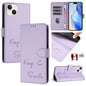 Smile Embossing RFID Leather Phone Case, For iPhone 16, For iPhone 15 Pro Max, For iPhone 15 Pro, For iPhone 15 Plus