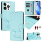 Smile Embossing RFID Leather Phone Case, For iPhone 15, For iPhone 14 Plus, For iPhone 14 / 13, For iPhone 14 Pro