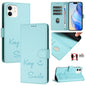 Smile Embossing RFID Leather Phone Case, For iPhone 13 mini, For iPhone 12 / 12 Pro, For iPhone 12 Pro Max, For iPhone 12 mini