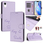 Smile Embossing RFID Leather Phone Case, For iPhone X / XS, For iPhone XR, For iPhone XS Max, For iPhone 8 Plus / 7 Plus