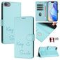 Smile Embossing RFID Leather Phone Case, For iPhone 11 Pro Max, For iPhone 11, For iPhone 11 Pro, For iPod Touch 7 / 6 / 5