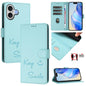 Smile Embossing RFID Leather Phone Case, For iPhone 18 Pro / 17 Pro, For iPhone 18 Pro Max / 17 Pro Max, For iPhone 17, For iPhone Air