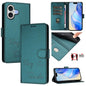 Smile Embossing RFID Leather Phone Case, For iPhone 18 Pro / 17 Pro, For iPhone 18 Pro Max / 17 Pro Max, For iPhone 17, For iPhone Air