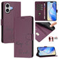 Smile Embossing RFID Leather Phone Case, For iPhone 18 Pro / 17 Pro, For iPhone 18 Pro Max / 17 Pro Max, For iPhone 17, For iPhone Air