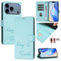 Smile Embossing RFID Leather Phone Case, For iPhone 18 Pro / 17 Pro, For iPhone 18 Pro Max / 17 Pro Max, For iPhone 17, For iPhone Air