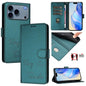 Smile Embossing RFID Leather Phone Case, For iPhone 18 Pro / 17 Pro, For iPhone 18 Pro Max / 17 Pro Max, For iPhone 17, For iPhone Air