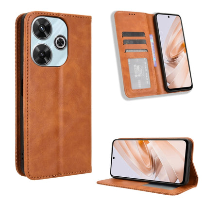 Magnetic Buckle Retro Texture Leather Phone Case, For Redmi 14C 4G, For Redmi K70 Ultra, For Redmi 13 4G / Note 13R 5G