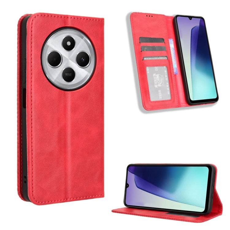 Magnetic Buckle Retro Texture Leather Phone Case, For Redmi K80 / K80 Pro, For Redmi Note 14 Pro 4G, For Redmi Note 14 4G Global 163.25mm, For Redmi Note 14 4G 163.25mm, For Redmi Note 14 Pro+ 5G, For Redmi 14C 4G