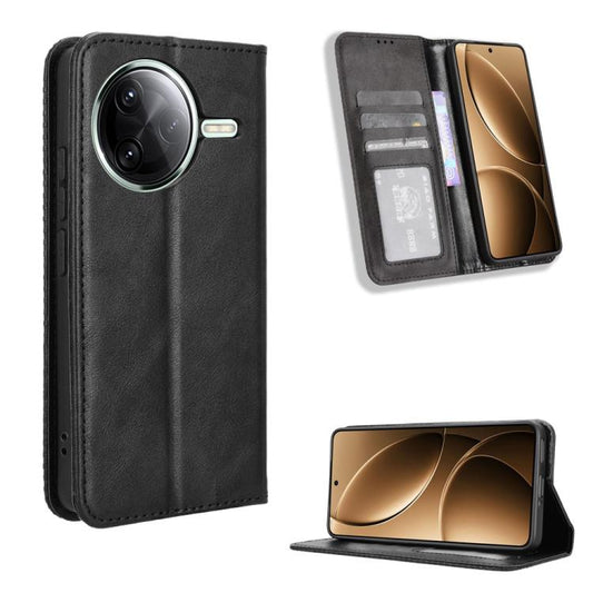 Magnetic Buckle Retro Texture Leather Phone Case, For Redmi K80 / K80 Pro, For Redmi Note 14 Pro 4G, For Redmi Note 14 4G Global 163.25mm, For Redmi Note 14 4G 163.25mm, For Redmi Note 14 Pro+ 5G, For Redmi 14C 4G