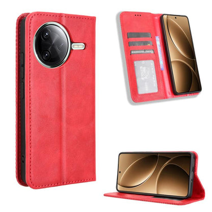 Magnetic Buckle Retro Texture Leather Phone Case, For Redmi K80 / K80 Pro, For Redmi Note 14 Pro 4G, For Redmi Note 14 4G Global 163.25mm, For Redmi Note 14 4G 163.25mm, For Redmi Note 14 Pro+ 5G, For Redmi 14C 4G