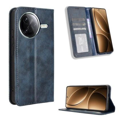 Magnetic Buckle Retro Texture Leather Phone Case, For Redmi K80 / K80 Pro, For Redmi Note 14 Pro 4G, For Redmi Note 14 4G Global 163.25mm, For Redmi Note 14 4G 163.25mm, For Redmi Note 14 Pro+ 5G, For Redmi 14C 4G