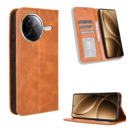 Magnetic Buckle Retro Texture Leather Phone Case, For Redmi K80 / K80 Pro, For Redmi Note 14 Pro 4G, For Redmi Note 14 4G Global 163.25mm, For Redmi Note 14 4G 163.25mm, For Redmi Note 14 Pro+ 5G, For Redmi 14C 4G