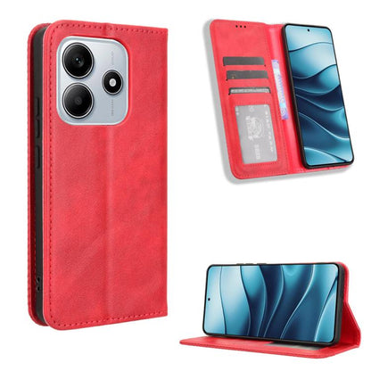 Magnetic Buckle Retro Texture Leather Phone Case, For Redmi K80 / K80 Pro, For Redmi Note 14 Pro 4G, For Redmi Note 14 4G Global 163.25mm, For Redmi Note 14 4G 163.25mm, For Redmi Note 14 Pro+ 5G, For Redmi 14C 4G