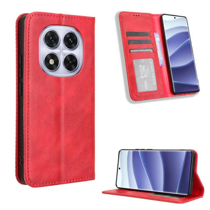 Magnetic Buckle Retro Texture Leather Phone Case, For Redmi K80 / K80 Pro, For Redmi Note 14 Pro 4G, For Redmi Note 14 4G Global 163.25mm, For Redmi Note 14 4G 163.25mm, For Redmi Note 14 Pro+ 5G, For Redmi 14C 4G