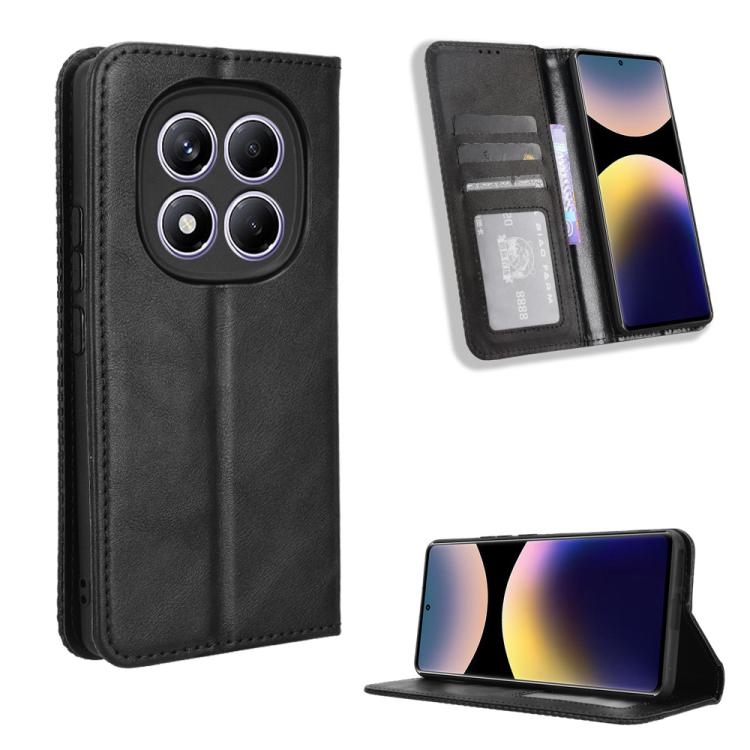 Magnetic Buckle Retro Texture Leather Phone Case, For Redmi K80 / K80 Pro, For Redmi Note 14 Pro 4G, For Redmi Note 14 4G Global 163.25mm, For Redmi Note 14 4G 163.25mm, For Redmi Note 14 Pro+ 5G, For Redmi 14C 4G