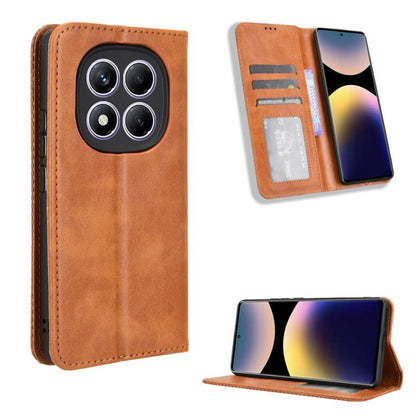 Magnetic Buckle Retro Texture Leather Phone Case, For Redmi K80 / K80 Pro, For Redmi Note 14 Pro 4G, For Redmi Note 14 4G Global 163.25mm, For Redmi Note 14 4G 163.25mm, For Redmi Note 14 Pro+ 5G, For Redmi 14C 4G