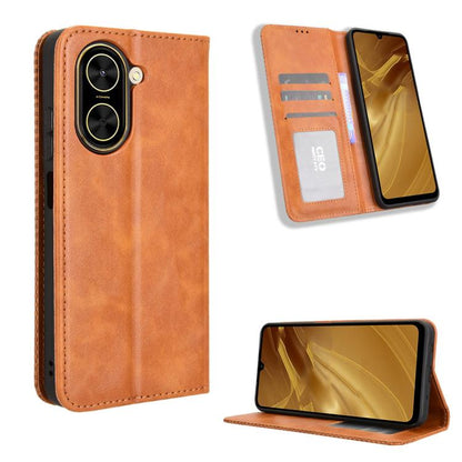 Magnetic Buckle Retro Texture Leather Phone Case, For Redmi 15C 5G / 4G Global 171mm / Poco C85 4G, For Xiaomi 15T 5G, For Redmi K80 Ultra, For Redmi A5 4G 173.3mm, For Redmi Note 14 4G 164.84mm EU Version, For Redmi Turbo 4 Pro 5G