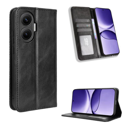 Magnetic Buckle Retro Texture Leather Phone Case, For Redmi 15C 5G / 4G Global 171mm / Poco C85 4G, For Xiaomi 15T 5G, For Redmi K80 Ultra, For Redmi A5 4G 173.3mm, For Redmi Note 14 4G 164.84mm EU Version, For Redmi Turbo 4 Pro 5G