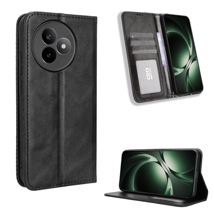 Magnetic Buckle Retro Texture Leather Phone Case, For Redmi 15C 5G / 4G Global 171mm / Poco C85 4G, For Xiaomi 15T 5G, For Redmi K80 Ultra, For Redmi A5 4G 173.3mm, For Redmi Note 14 4G 164.84mm EU Version, For Redmi Turbo 4 Pro 5G