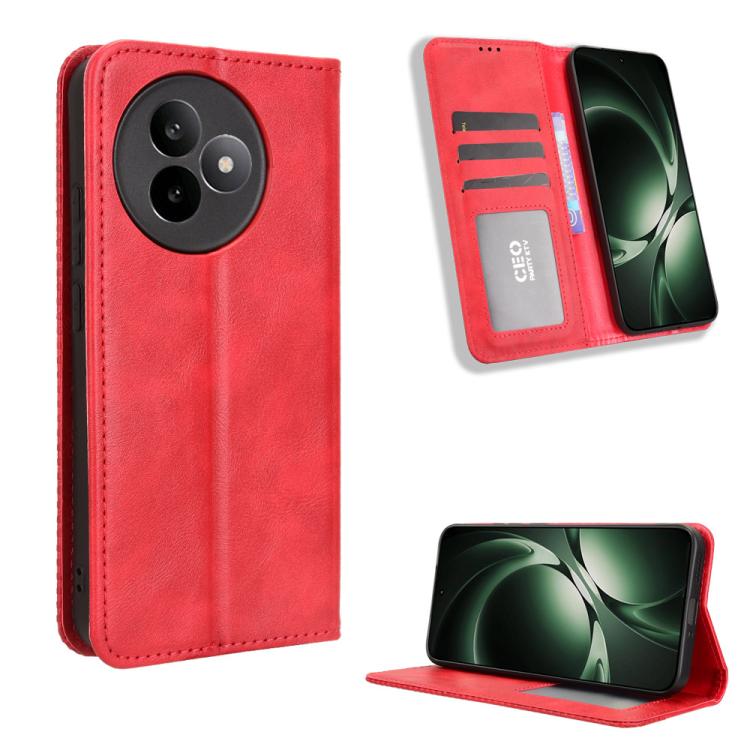 Magnetic Buckle Retro Texture Leather Phone Case, For Redmi 15C 5G / 4G Global 171mm / Poco C85 4G, For Xiaomi 15T 5G, For Redmi K80 Ultra, For Redmi A5 4G 173.3mm, For Redmi Note 14 4G 164.84mm EU Version, For Redmi Turbo 4 Pro 5G