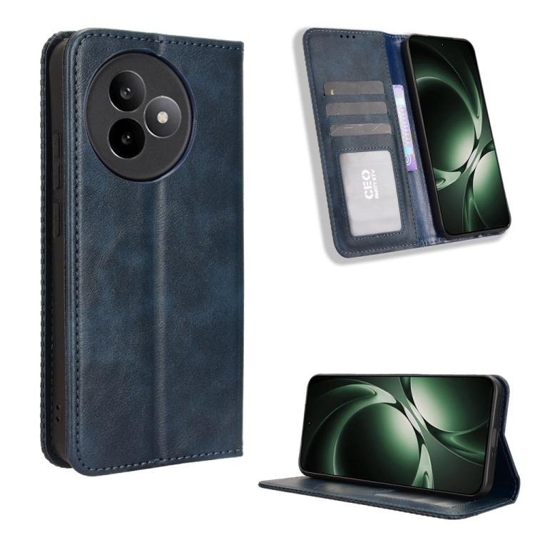 Magnetic Buckle Retro Texture Leather Phone Case, For Redmi 15C 5G / 4G Global 171mm / Poco C85 4G, For Xiaomi 15T 5G, For Redmi K80 Ultra, For Redmi A5 4G 173.3mm, For Redmi Note 14 4G 164.84mm EU Version, For Redmi Turbo 4 Pro 5G