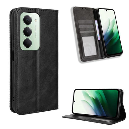 Magnetic Buckle Retro Texture Leather Phone Case, For Redmi 15 5G Global / 15 4G SEA 169.5mm, For Redmi 15 5G / 4G EU 171mm, For Redmi 15C 5G / 4G Global 171mm / Poco C85 4G, For Xiaomi 15T 5G, For Redmi K80 Ultra, For Redmi A5 4G 173.3mm