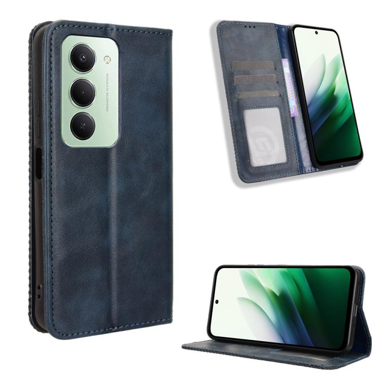 Magnetic Buckle Retro Texture Leather Phone Case, For Redmi 15 5G Global / 15 4G SEA 169.5mm, For Redmi 15 5G / 4G EU 171mm, For Redmi 15C 5G / 4G Global 171mm / Poco C85 4G, For Xiaomi 15T 5G, For Redmi K80 Ultra, For Redmi A5 4G 173.3mm
