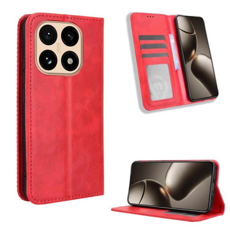Magnetic Buckle Retro Texture Leather Phone Case, For Redmi 15C 5G / 4G Global 171mm / Poco C85 4G, For Xiaomi 15T 5G, For Redmi K80 Ultra, For Redmi A5 4G 173.3mm, For Redmi Note 14 4G 164.84mm EU Version, For Redmi Turbo 4 Pro 5G