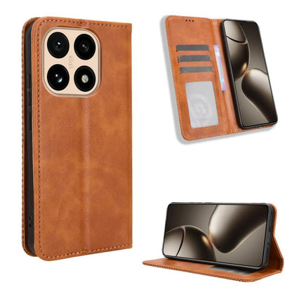 Magnetic Buckle Retro Texture Leather Phone Case, For Redmi 15C 5G / 4G Global 171mm / Poco C85 4G, For Xiaomi 15T 5G, For Redmi K80 Ultra, For Redmi A5 4G 173.3mm, For Redmi Note 14 4G 164.84mm EU Version, For Redmi Turbo 4 Pro 5G
