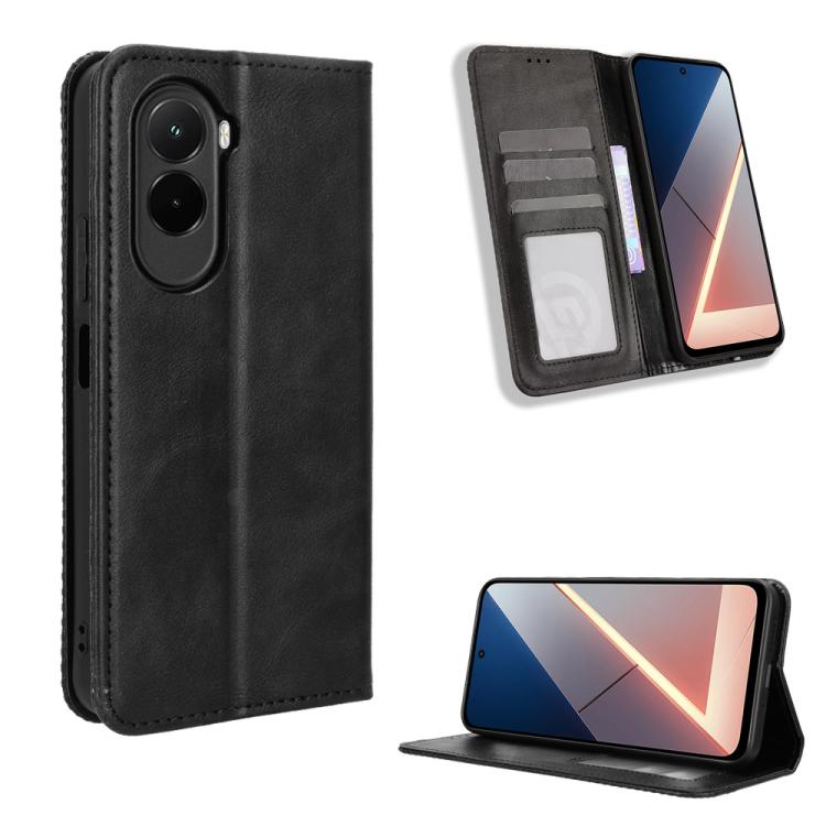 Magnetic Buckle Retro Texture Leather Phone Case, For Redmi K90 Pro Max 5G / Poco F8 Ultra, For Redmi K90 5G / Poco F8 Pro, For Redmi 15C 5G / 4G EU 173mm / Poco C85 5G, For Xiaomi Poco M7 4G 169mm, For Redmi 15 5G Global / 15 4G SEA 169.5mm�����������...